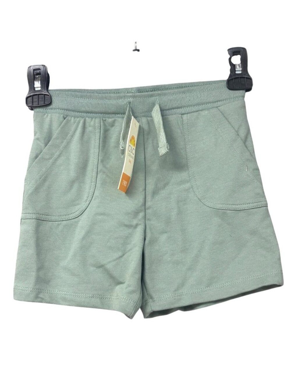 C&C California Kids Green Drawstring  Knit Shorts, Sz. 5T